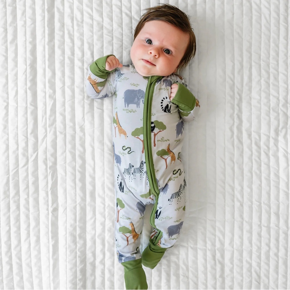 Little Sleepies Safari Friends Zippy Pajamas Size 3T GUC - Picture 10 of 10